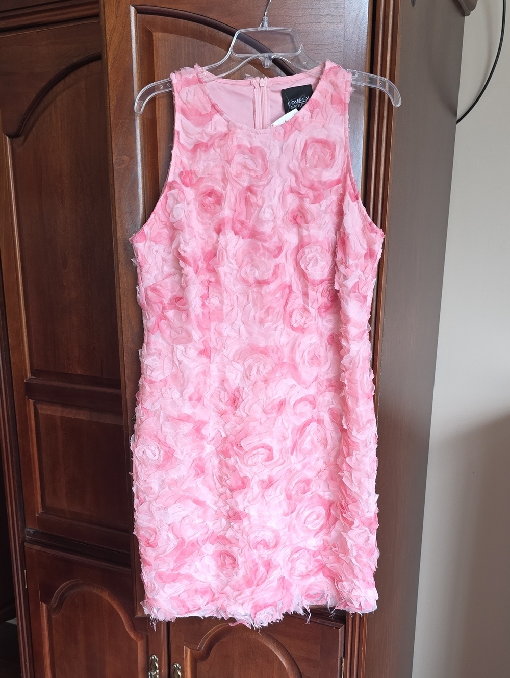 Lovely Grace Floral Appliqué Sleeveless Dress XL